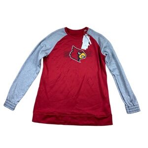 NEW women’s Louisville Cardinals Crewneck Sweatshirt Size L Long